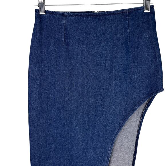 Superdown Tirza Maxi Skirt Denim 24 New - Picture 10 of 14